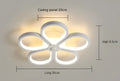 Modern black & gold acrylic flower twisted ceiling lamp living room