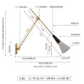 Modern black & gold adjustable wall lamp kitchen sconce