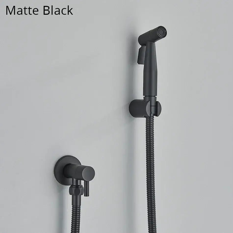 Modern black & gold brass bidet faucet – bathroom sprayer jet