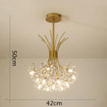 Modern black & gold crystal bouquet pendant light dining room