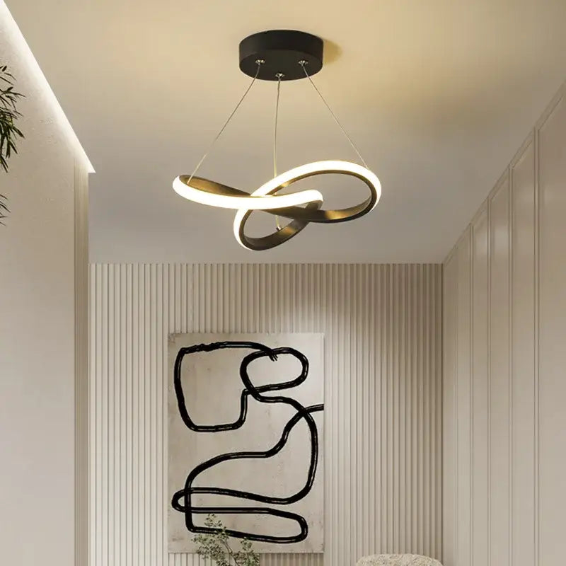 Modern black & gold decorbites contemporary chandelier dining room