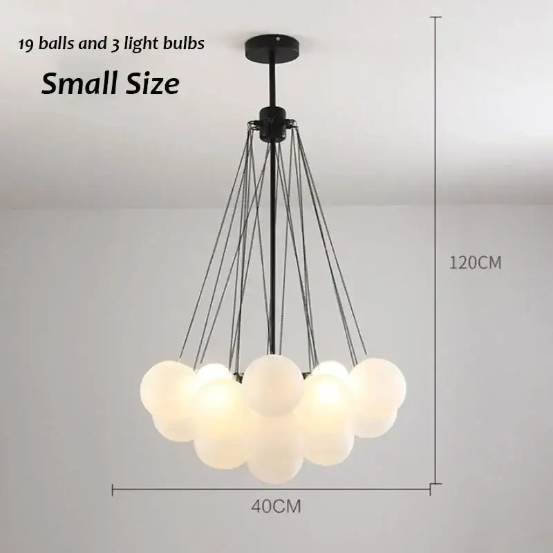 Modern black & gold decorbites glass chandelier dining room light