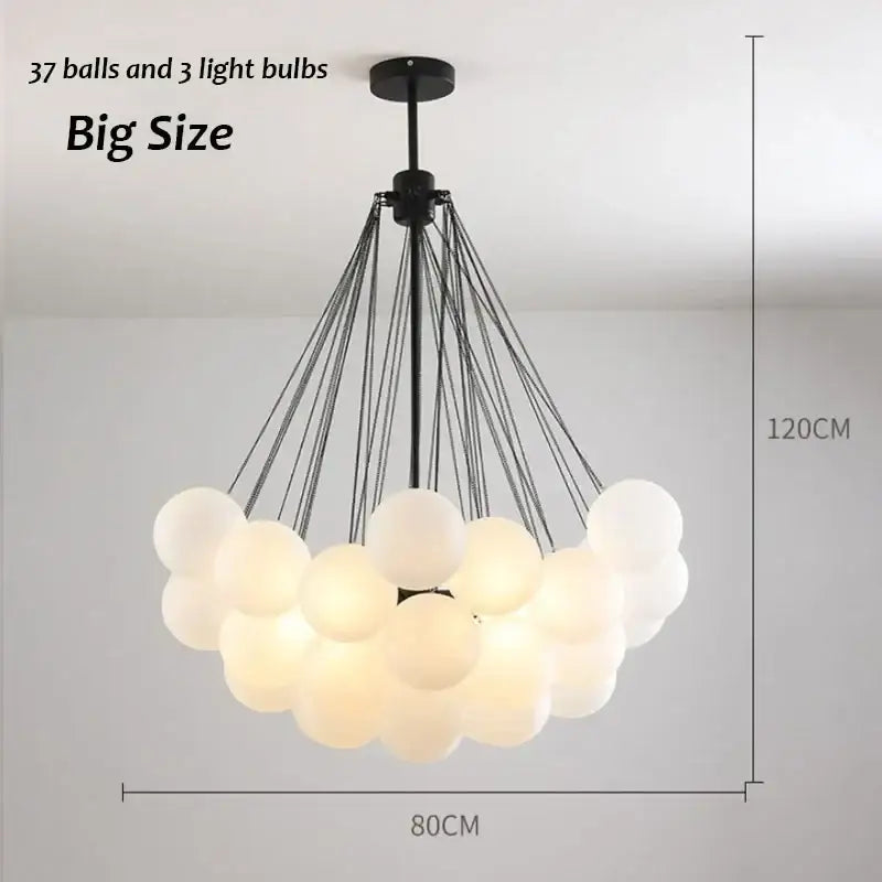 Modern black & gold decorbites glass chandelier dining room light