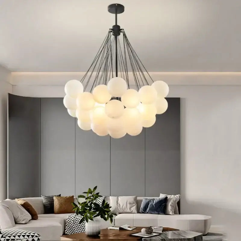 Modern black & gold decorbites glass chandelier dining room light