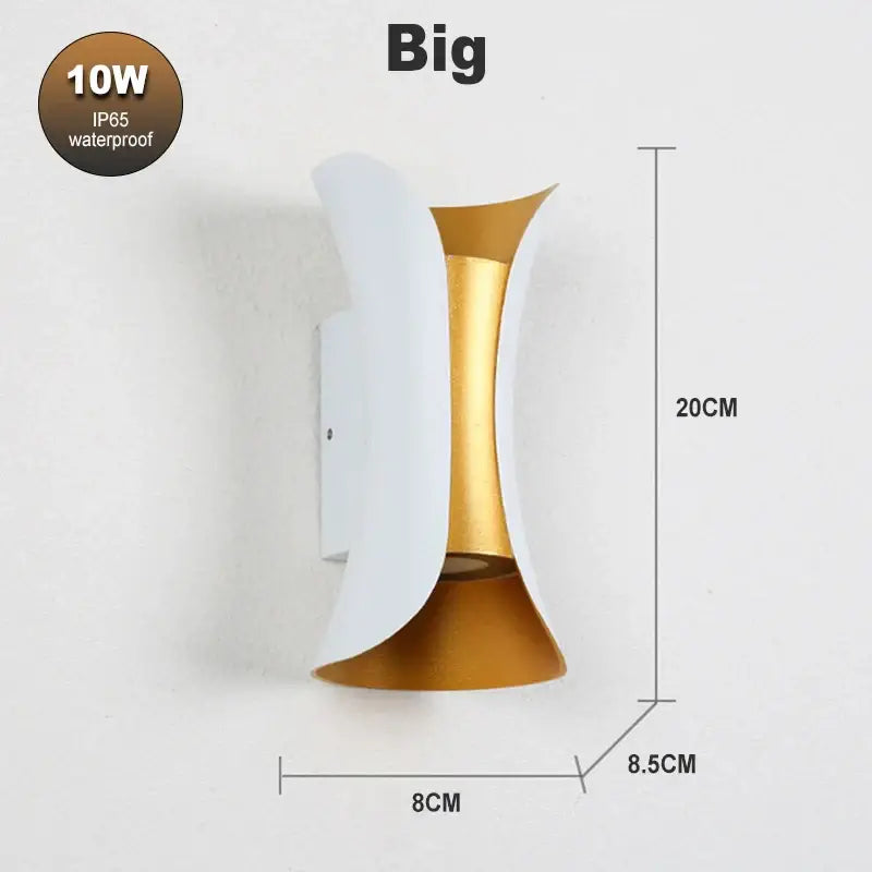 Modern black & gold decorbites led waterproof wall lamp living room
