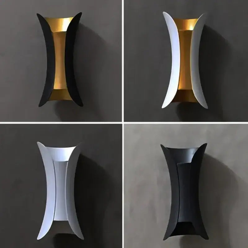 Modern black & gold decorbites led waterproof wall lamp living room
