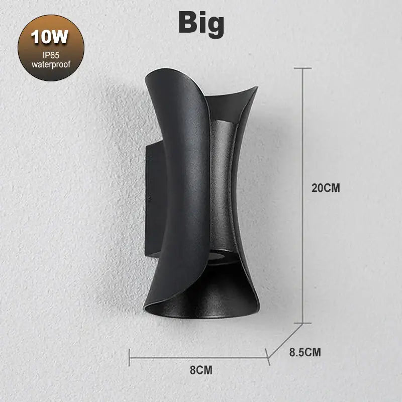 Modern black & gold decorbites led waterproof wall lamp living room