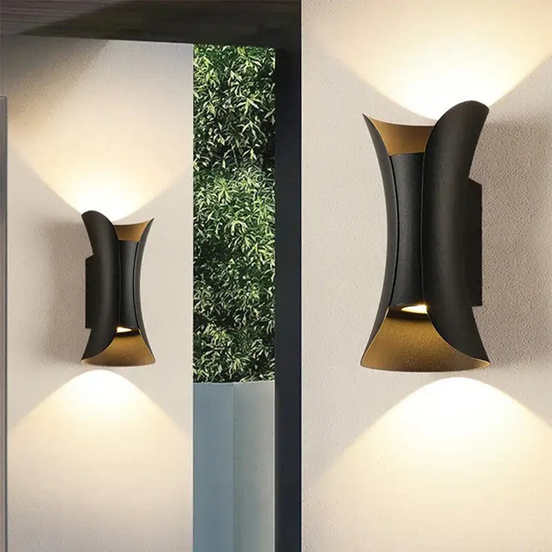 Modern black & gold decorbites led waterproof wall lamp living room