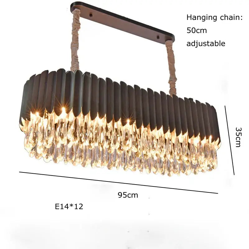 Modern black & gold dimmable led round ceiling chandeliers dining room
