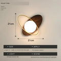 Modern black & gold glass ball led wall lamp bedroom sconce