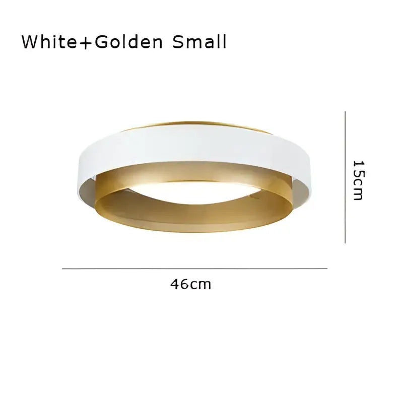 Modern black & gold led ceiling lamp for home office
