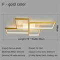 Modern black & gold led chandelier ceiling light for living room