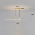 Modern black & gold led chandelier dining room pendant light