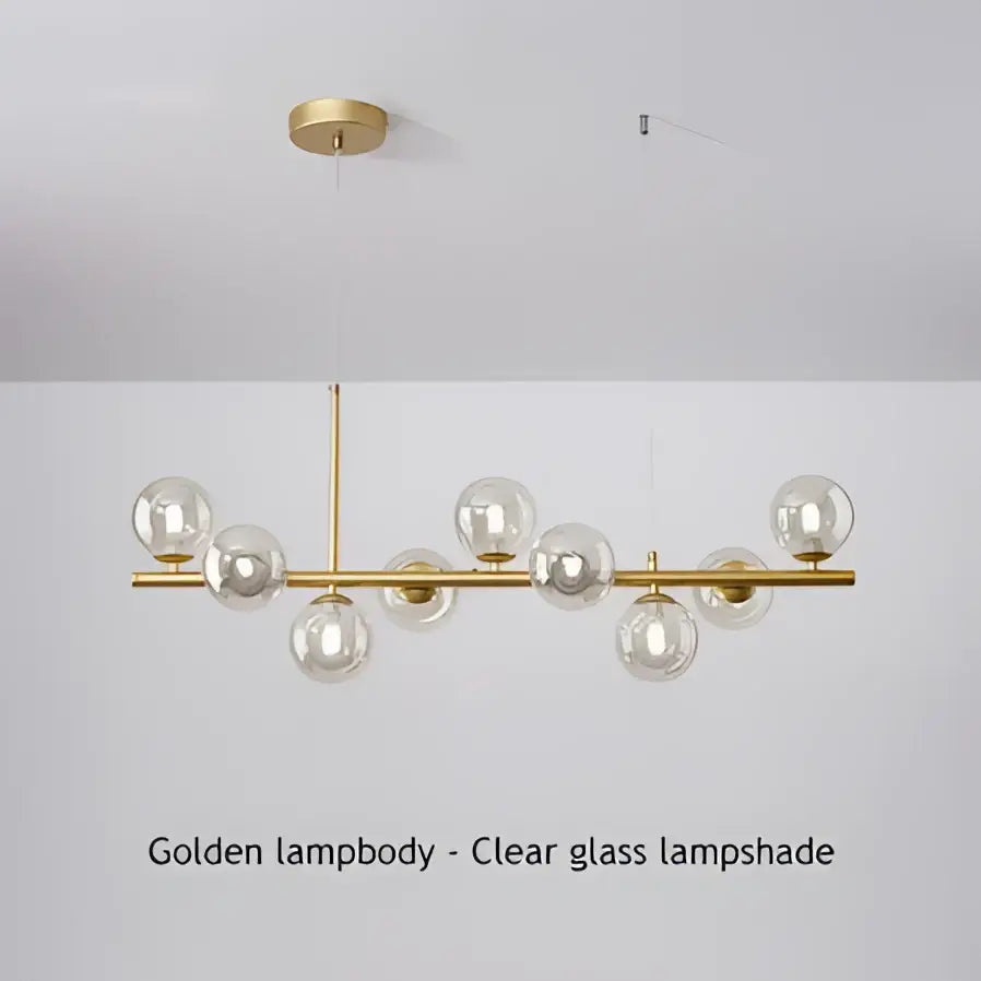 Modern black & gold led pendant chandelier for living room