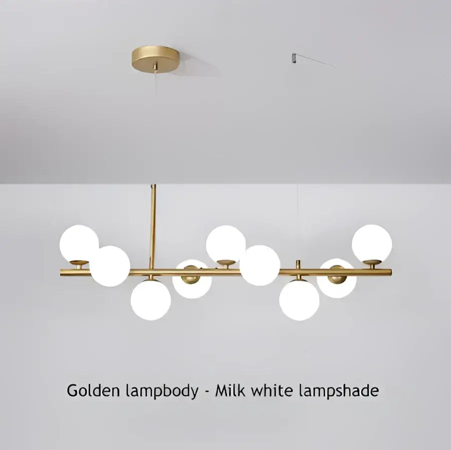 Modern black & gold led pendant chandelier for living room