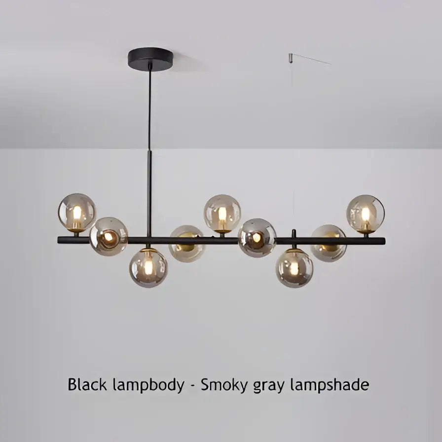 Modern black & gold led pendant chandelier for living room