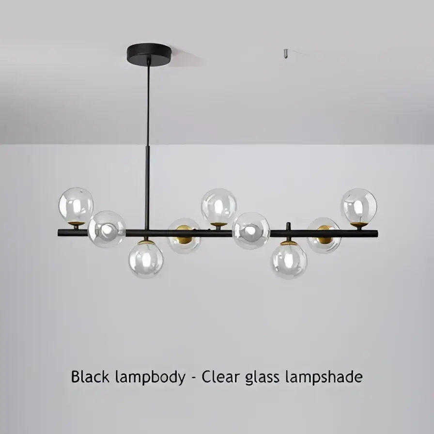Modern black & gold led pendant chandelier for living room