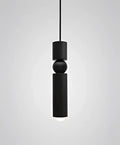 Modern black gold led tube pendant lamp kitchen hanging light