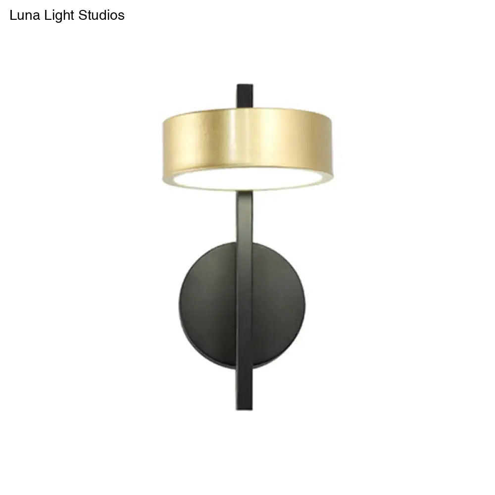 Modern black & gold led wall lamp bedroom reading light