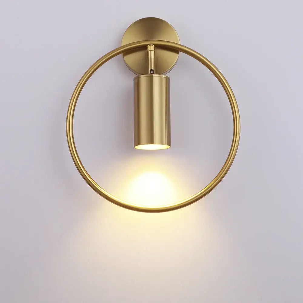 Modern black & gold led wall lamp for living room bedroom