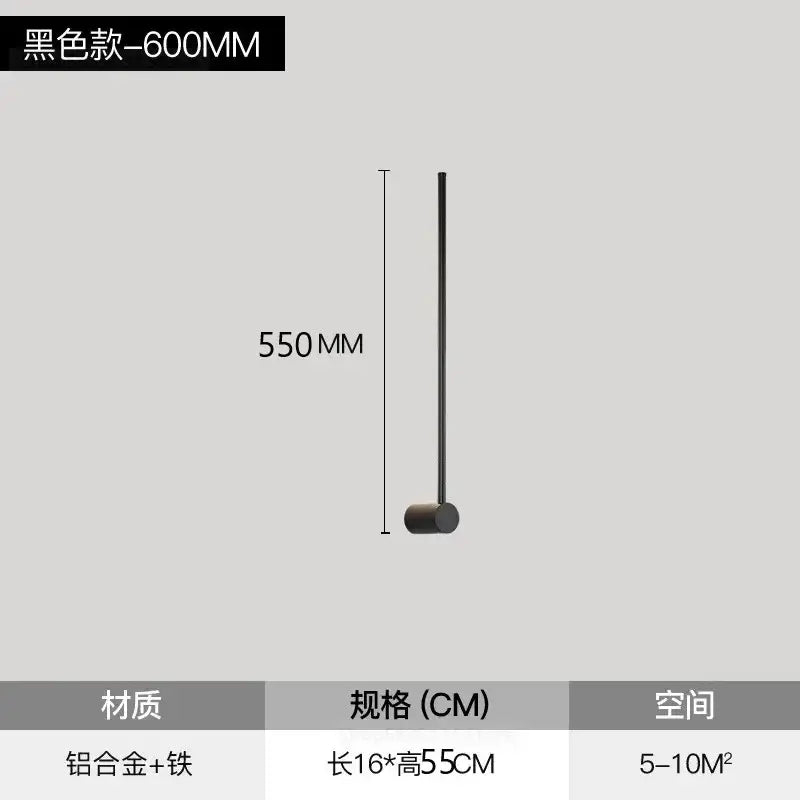 Modern black & gold led wall lamps living room minimalist sconces