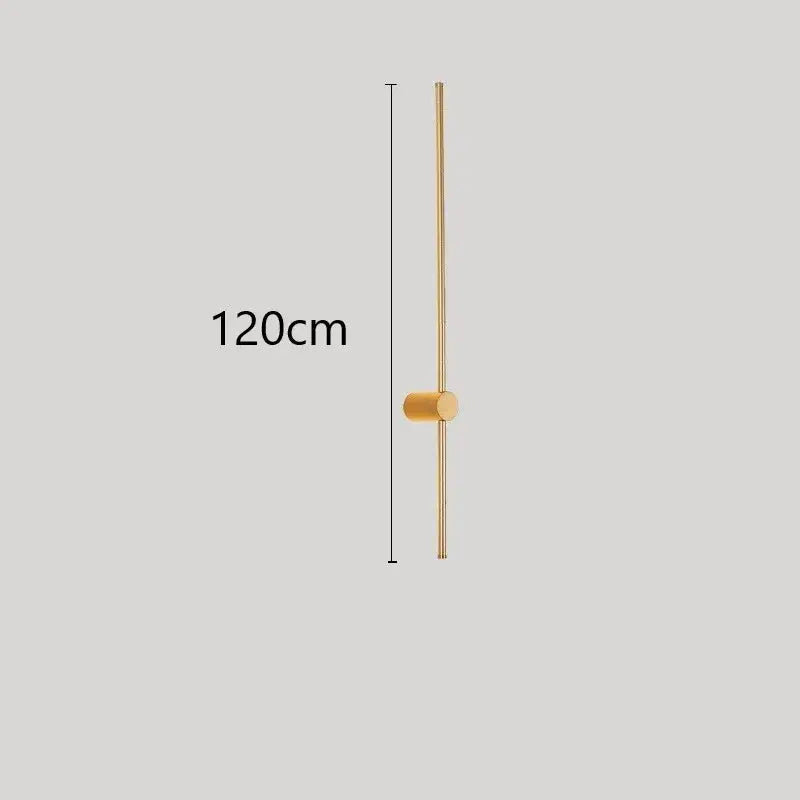 Modern black & gold led wall lamps living room minimalist sconces