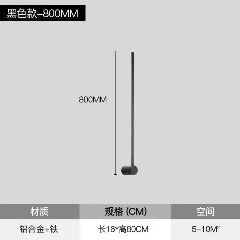 Modern black & gold led wall lamps living room minimalist sconces