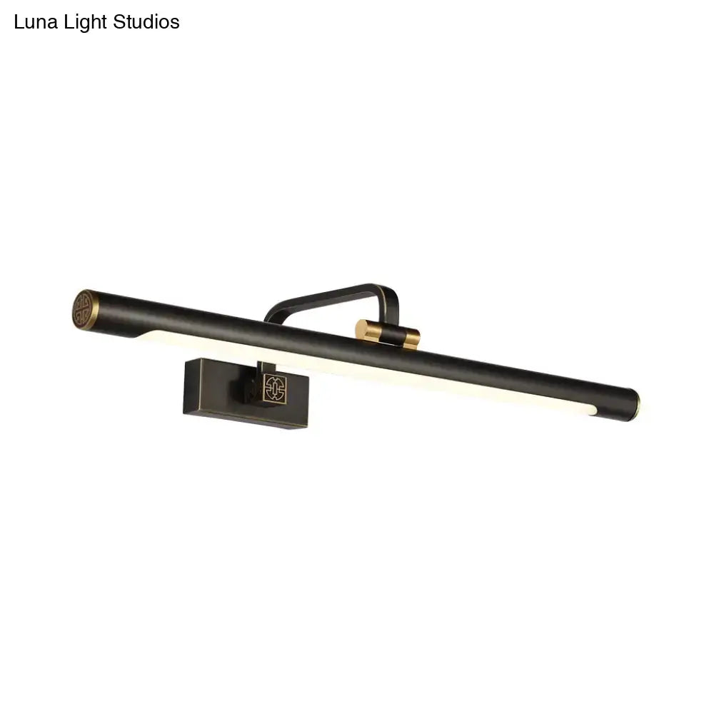 Modern black & gold led wall light bathroom vanity bronze finish