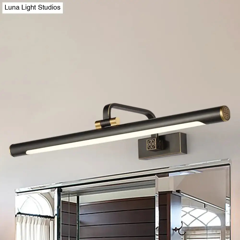 Modern black & gold led wall light bathroom vanity bronze finish