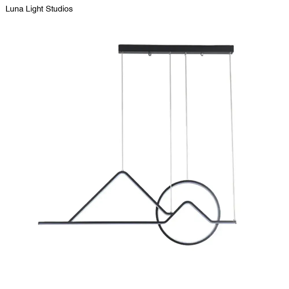 Modern black & gold mountain pendant chandelier dining room light