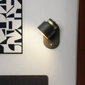 Modern black & gold rotatable led light bedroom wall sconce