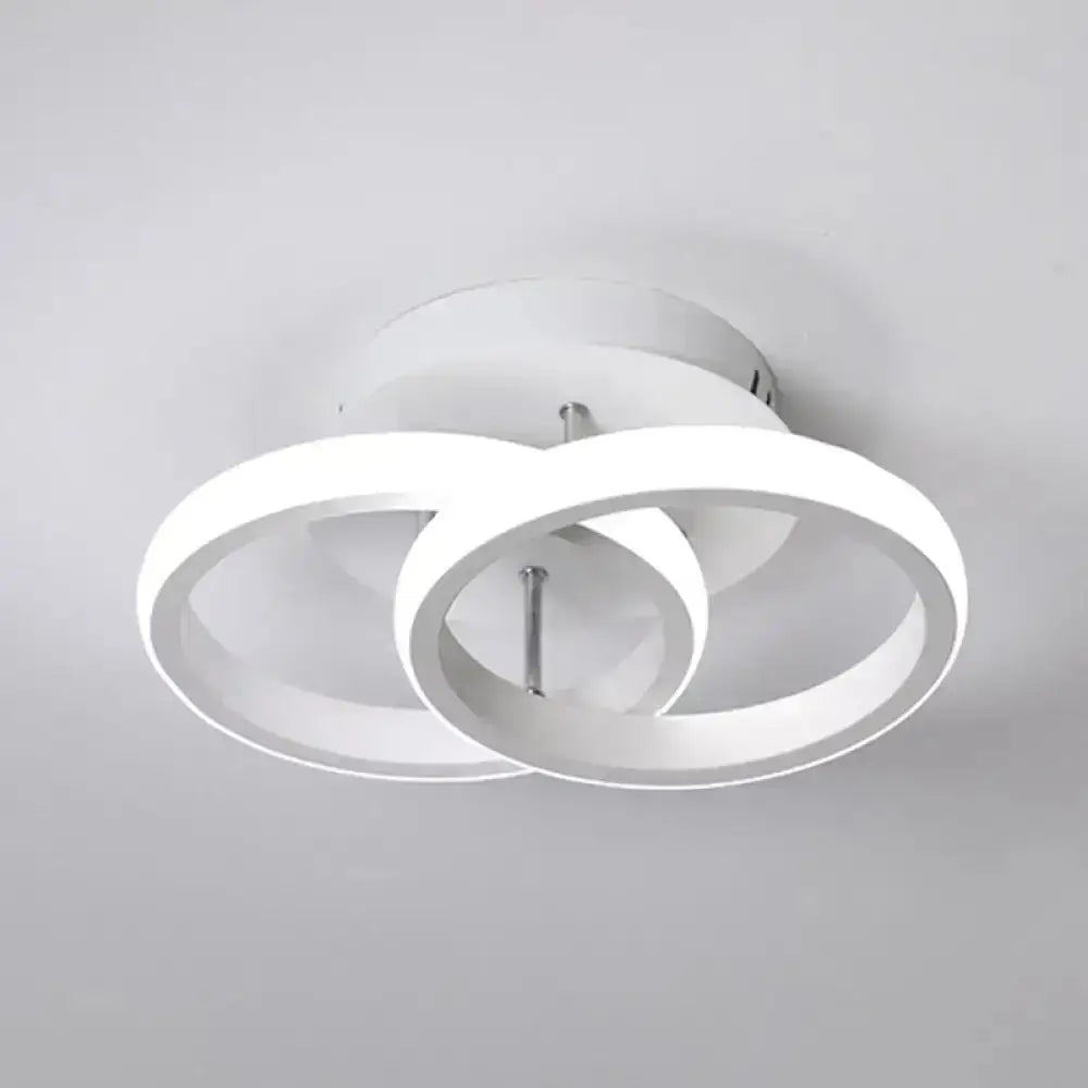 Modern black & gold spiral ceiling lamp for corridor round square moon