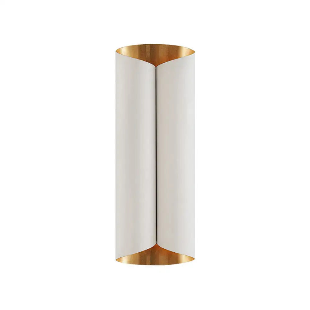 Modern black & gold twisted light fixture porch wall sconce