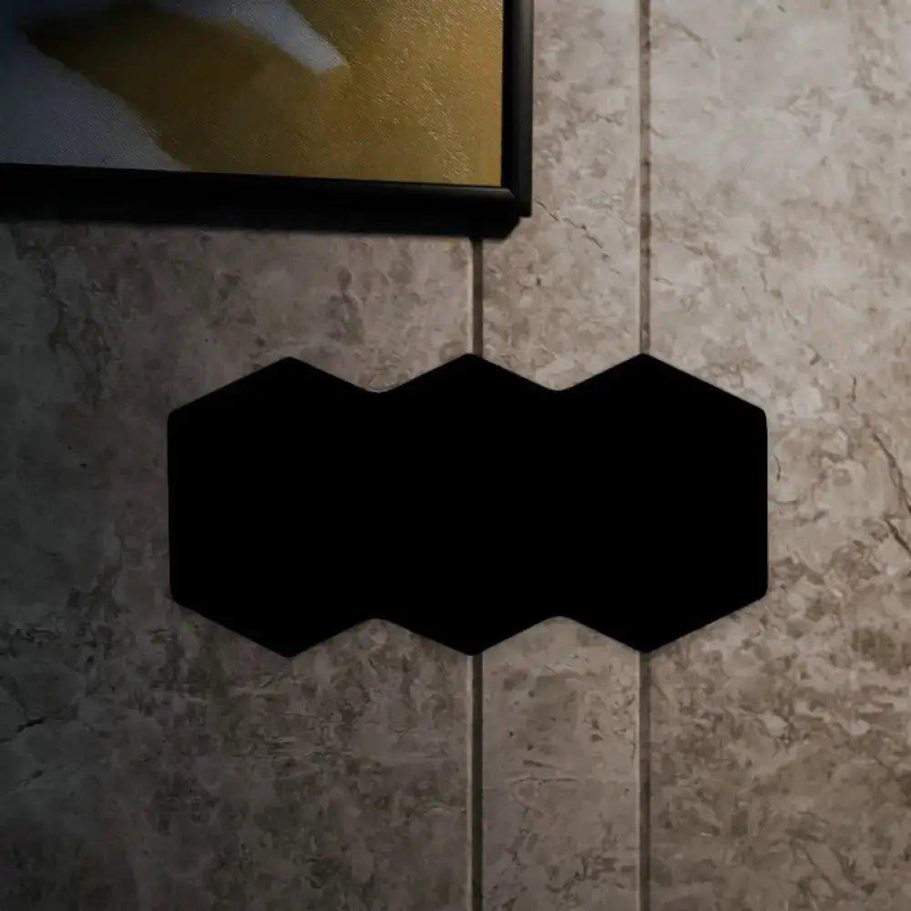 Modern black hexagon aluminum shade wall mount light bedroom decor