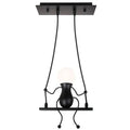 Modern black humanoid creative pendant light for bedroom