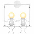 Modern black iron creative led wall sconce bedroom art decor