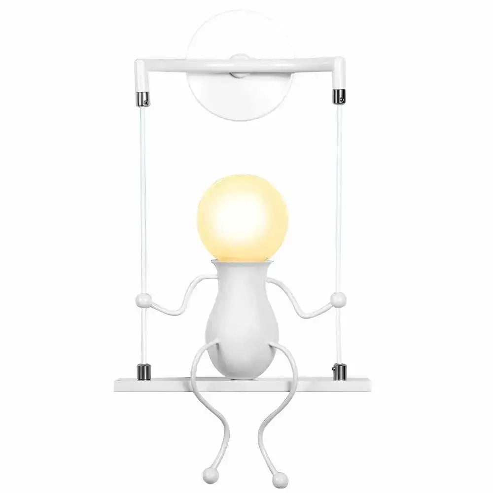 Modern black iron creative led wall sconce bedroom art decor