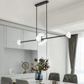 Modern black island pendant light with white glass – kitchen fixture