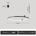 Modern black italian style led pendant light for living room