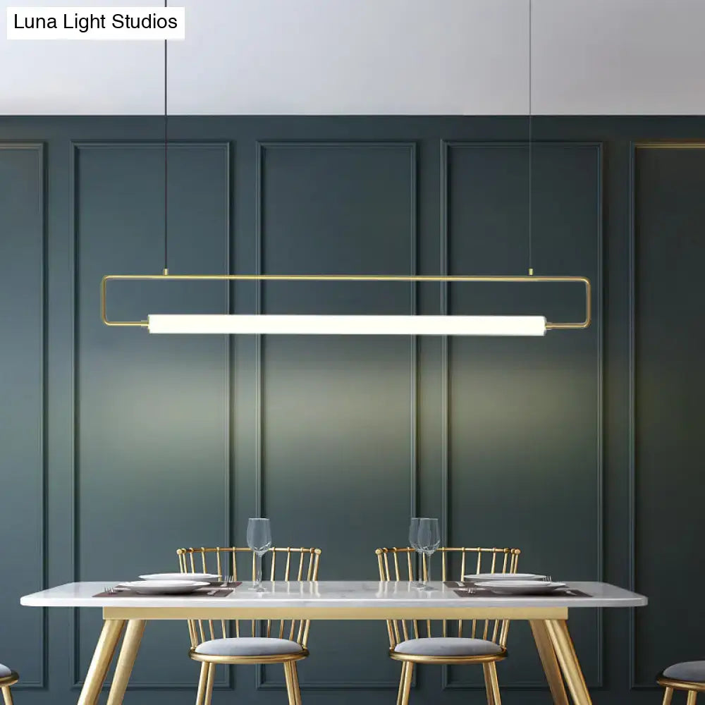Modern black led ceiling island lighting for dining table