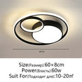 Modern black led ceiling lights concentric ring living room light