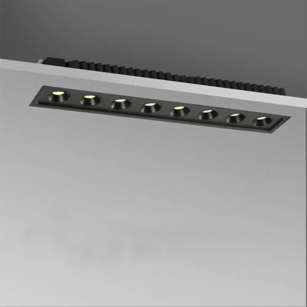 Modern black led grille downlight office recessed spot light