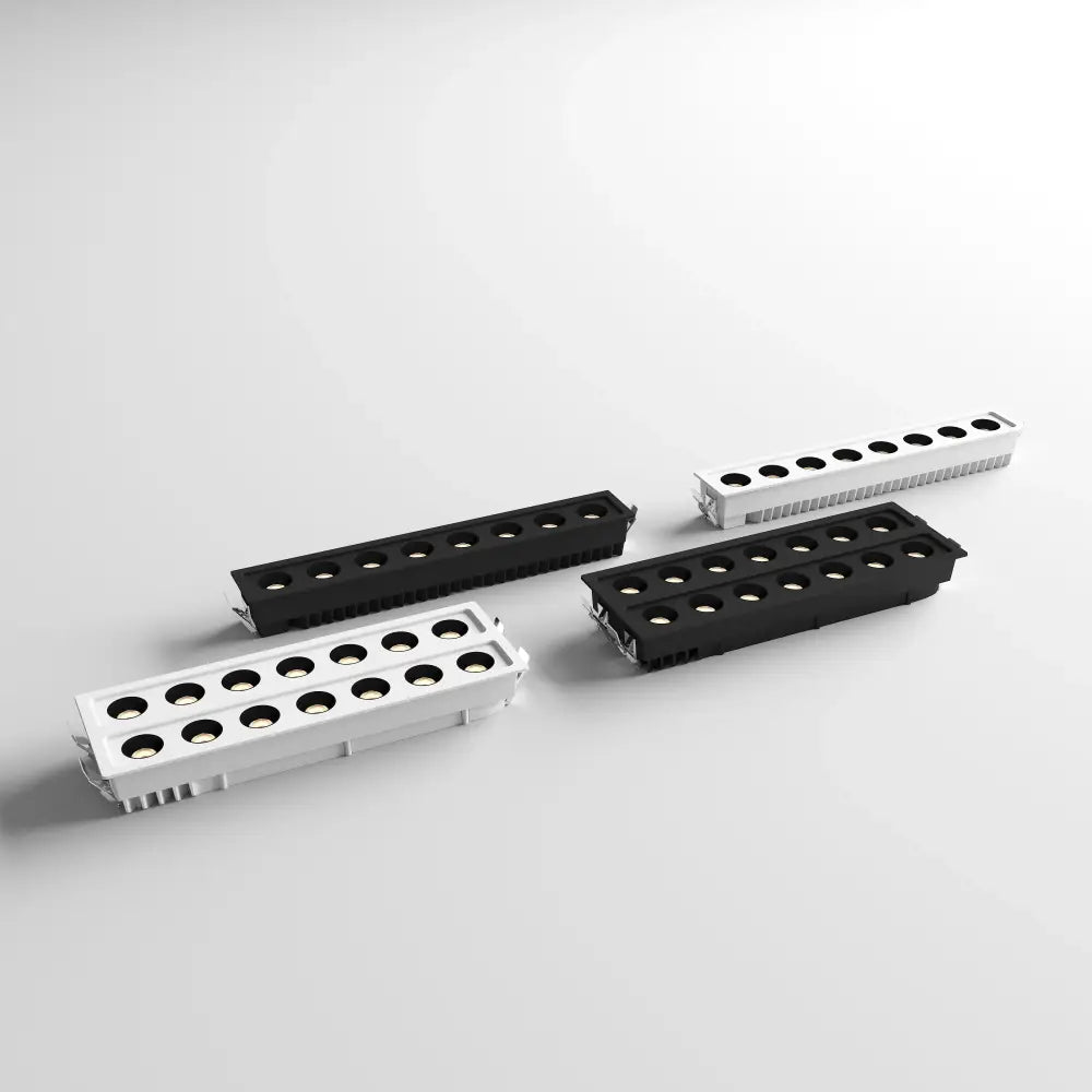 Modern black led grille downlight office recessed spot light