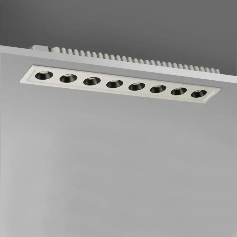 Modern black led grille downlight office recessed spot light