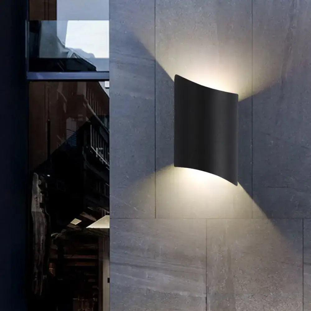 Modern black led outdoor wall sconce – patio light fixture
