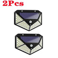 Modern black led solar wall lights garden motion sensor outdoor lamp