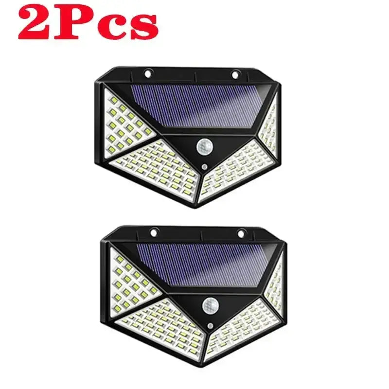 Modern black led solar wall lights garden motion sensor outdoor lamp