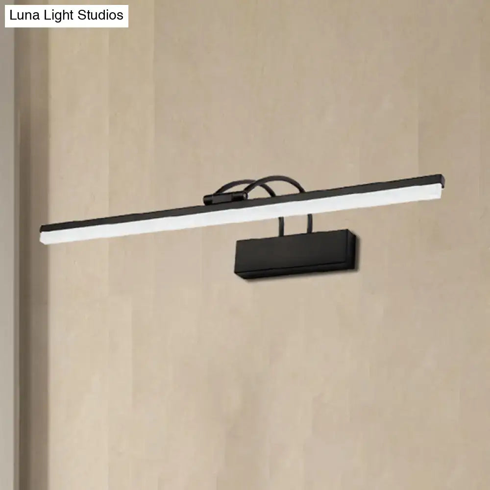 Modern black led vanity lighting fixture bathroom wall sconce