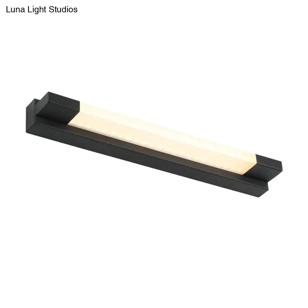 Modern black led vanity mirror light warm white bathroom lamp