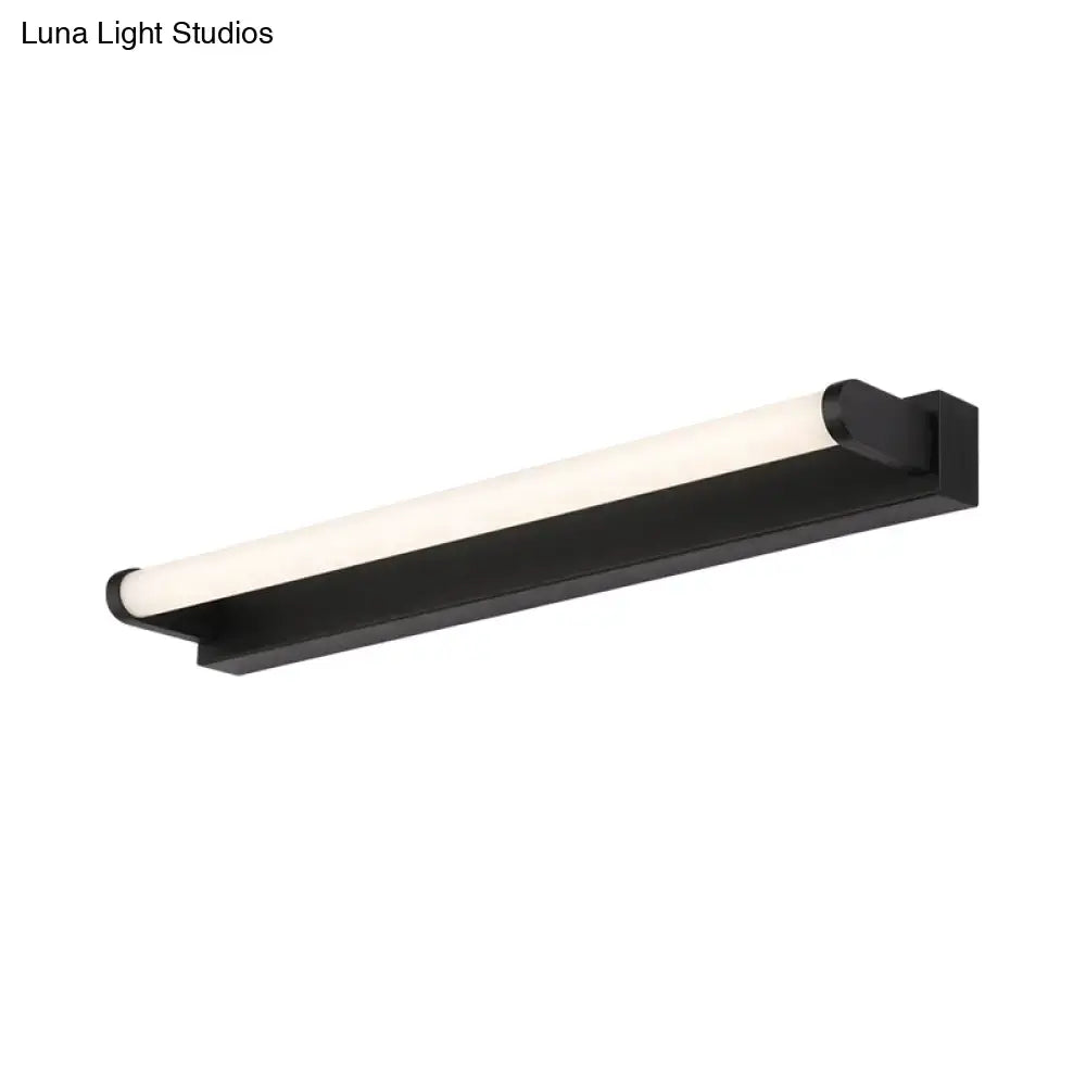 Modern black led vanity sconce bathroom tubular acrylic wall light